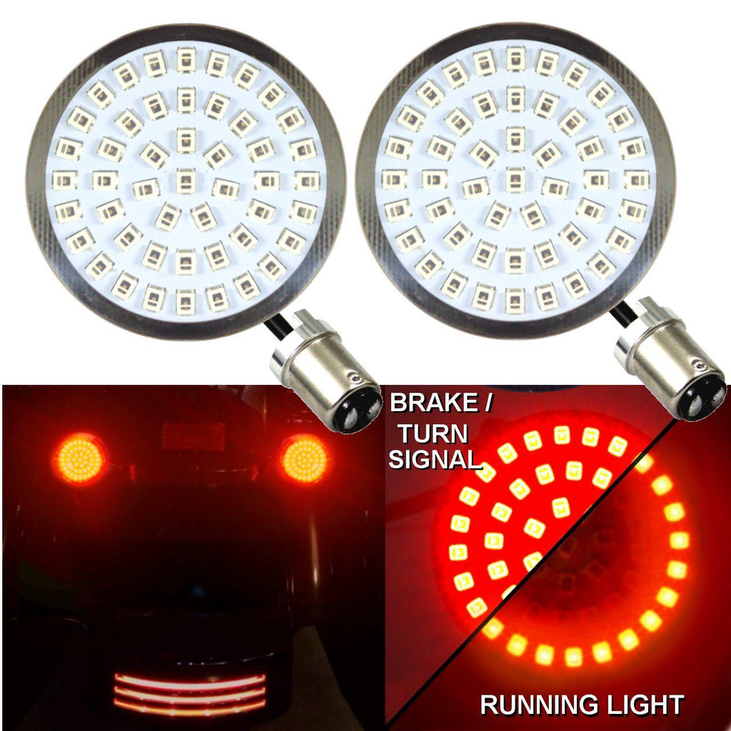 Eagle Lights Rear LED Turn Signal, Brake and Halo Running Light Kit for Harley-Davidson® Motorcycles - Generation II / 1157 Base / Halo Design