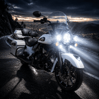 Eagle Lights 7" LED Headlight and 4.5" LED Passing Light Kit for Harley-Davidson® and Indian® Motorcycles - Generation III / Black