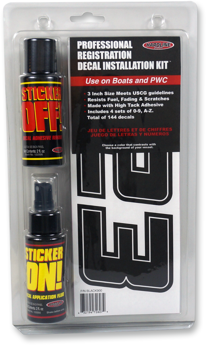 HARDLINE Professional Registration Decal Installation Kit