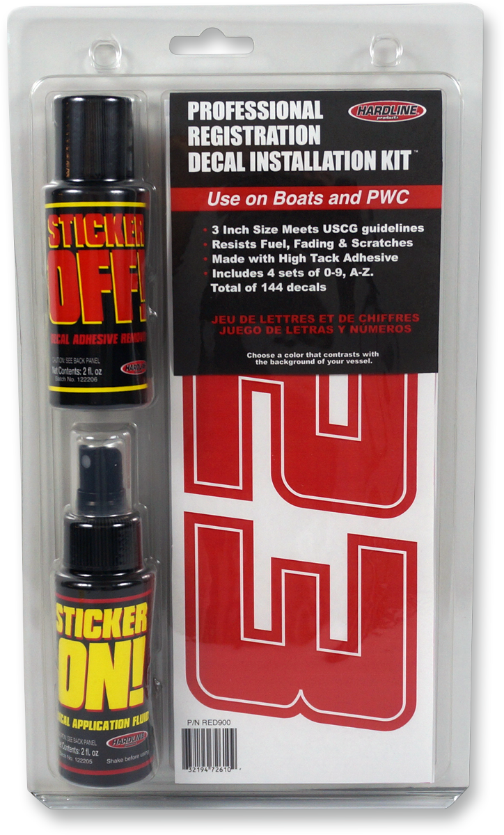 HARDLINE Professional Registration Decal Installation Kit