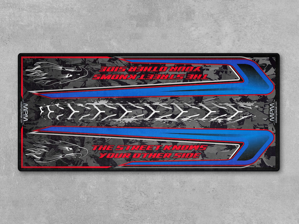 MPM Motorcycle Mat for Touring Motorcycle "The Street Knows Your Other Side" - MM4315