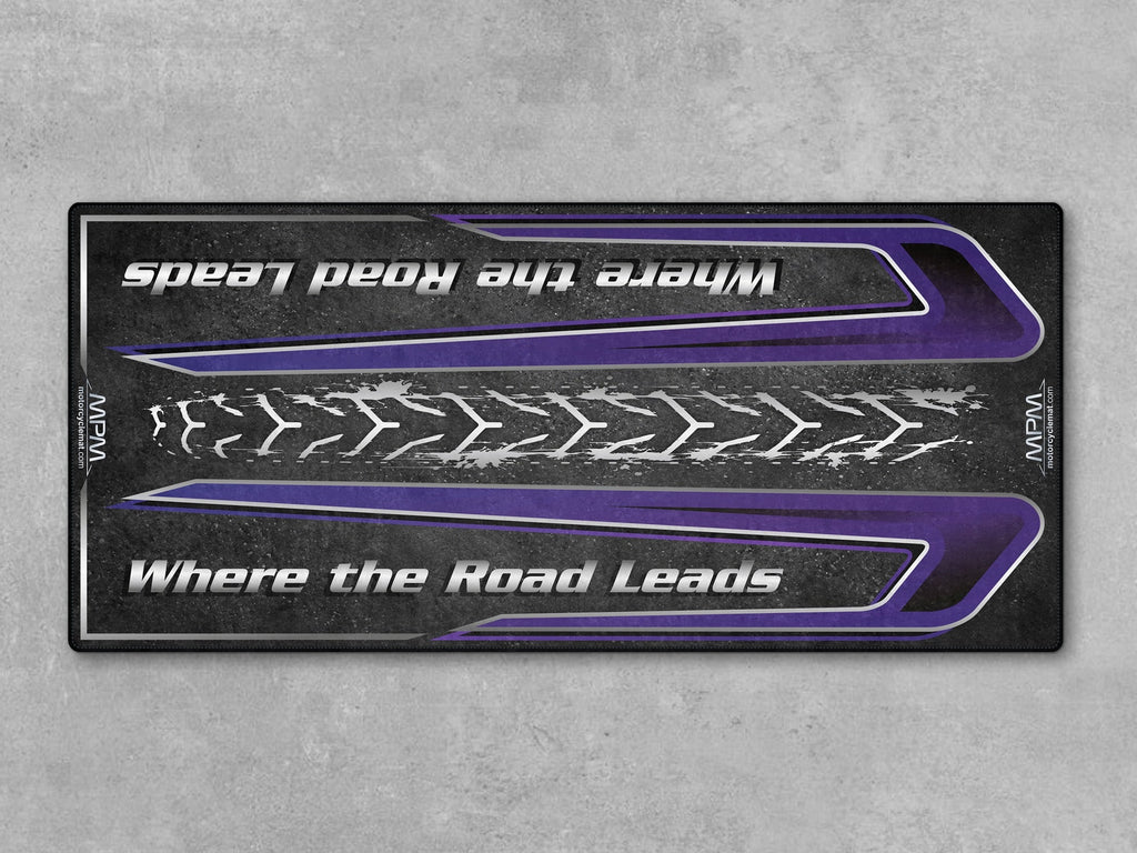 MPM Motorcycle Mat for Touring Motorcycle "Where the Road Leads" - MM4314