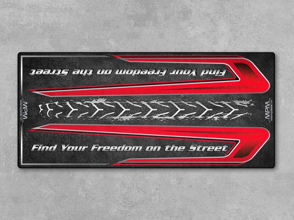 MPM Motorcycle Mat for Touring Motorcycle "Find Your Freedom on the Street" - MM4313