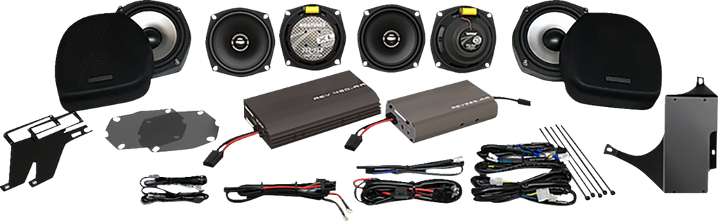 HOGTUNES Amplifier and Speaker Kit - 425 W Dual Amp/ 6 XL Speaker Kit / '98-'13 FLHT/FLHX 4405-0977