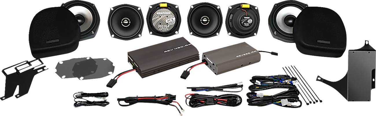 HOGTUNES Amplifier and Speaker Kit - 425 W Dual Amp/ 6 XL Speaker Kit / '98-'13 FLHT/FLHX 4405-0977