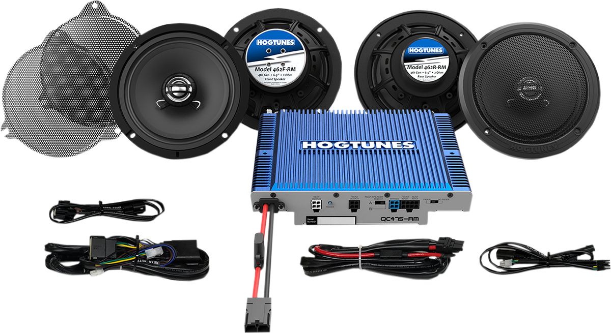 HOGTUNES Speaker and Amplifier Kit - Speaker/Amplifier Kit / '14-'24 FLHT/FLHX/FLTR 4405-0785