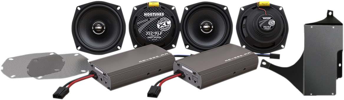 HOGTUNES XL Series 225 W Amplifier/Speaker Kit - Dual Amp/Speaker Kit / XL Series / '98-'13 FLHT/FLHX 4405-0618