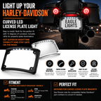 Eagle Lights Curved LED License Plate with Light for 2006 - 2025 Harley-Davidson® Motorcycles