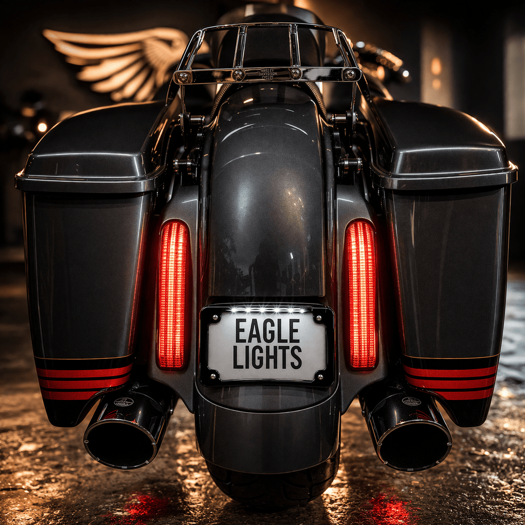 Eagle Lights Curved LED License Plate with Light for 2006 - 2025 Harley-Davidson® Motorcycles