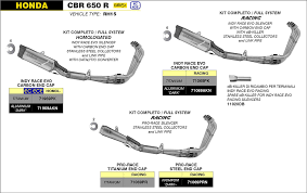 71069PRN Arrow Pro-Race Racing Full Exhaust NICHROM DARK PRO-RACE SILENCER + STAINLESS STEEL COLLECTORS CBR650R/CB 650 R 2024 -2025