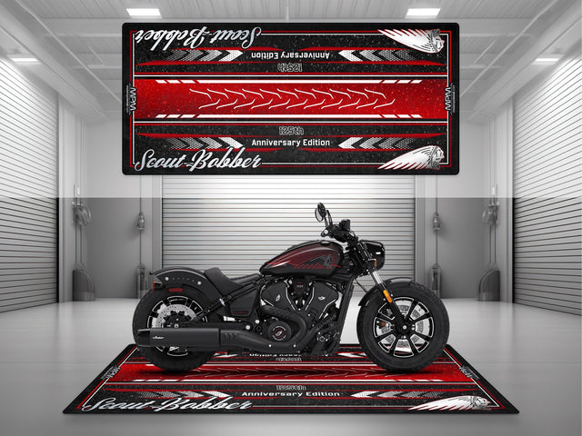 MPM Motorcycle Mat for Indian Scout Bobber Tech Plus 125th Anniversary - U313