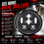Eagle Lights 1997-2003 Honda Valkyrie Round Projection LED 7" Headlight and 4.5" Passing Lights