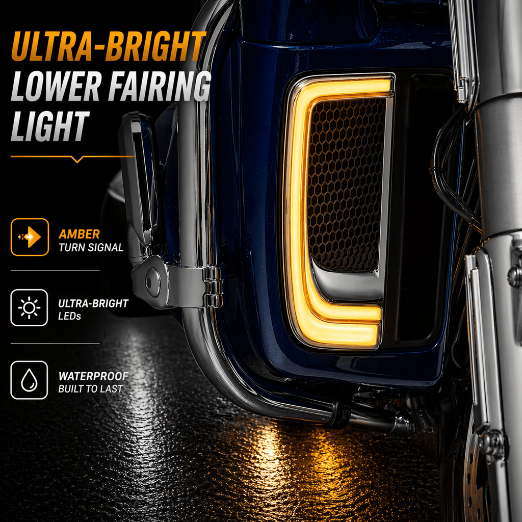 Eagle Lights SUNBURST Lower Fairing Grill LED Lights for Harley-Davidson® Motorcycles