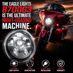 Eagle Lights 7" LED Motorcycle Headlight Kit Generation III / Chrome