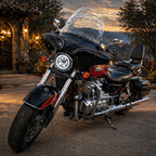 Eagle Lights 1997-2003 Honda Valkyrie Round Projection LED 7" Headlight and 4.5" Passing Lights