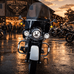 Eagle Lights 7" LED Headlight and 4.5" LED Passing Light Kit with Halo Rings for Harley-Davidson and Indian Motorcycles - Generation I / Black