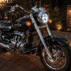Eagle Lights 1997-2003 Honda Valkyrie Round Projection LED 7" Headlight and 4.5" Passing Lights