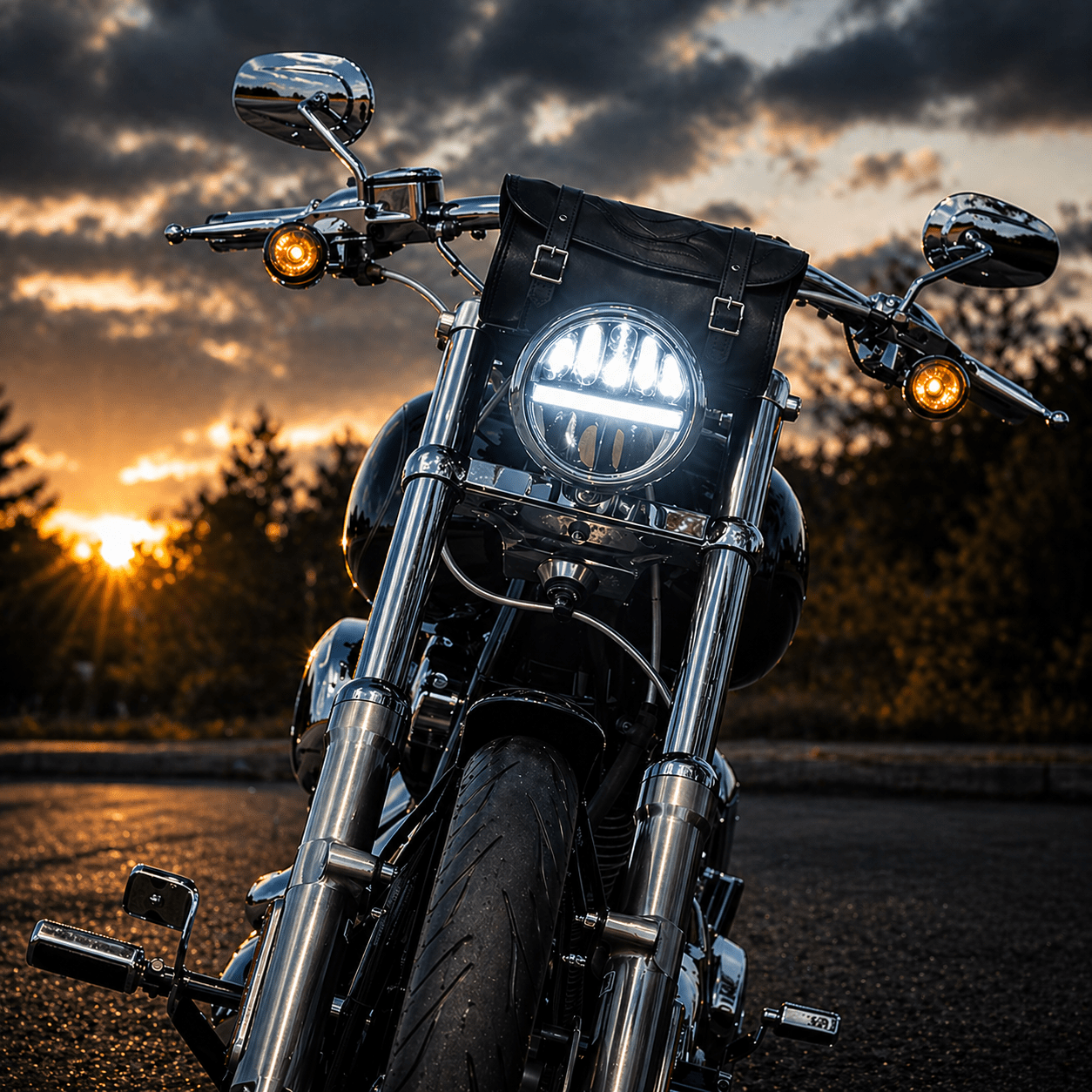 Eagle Lights 5 3/4" Complex Reflector LED Headlight for Harley-Davidson® and Indian Motorcycles