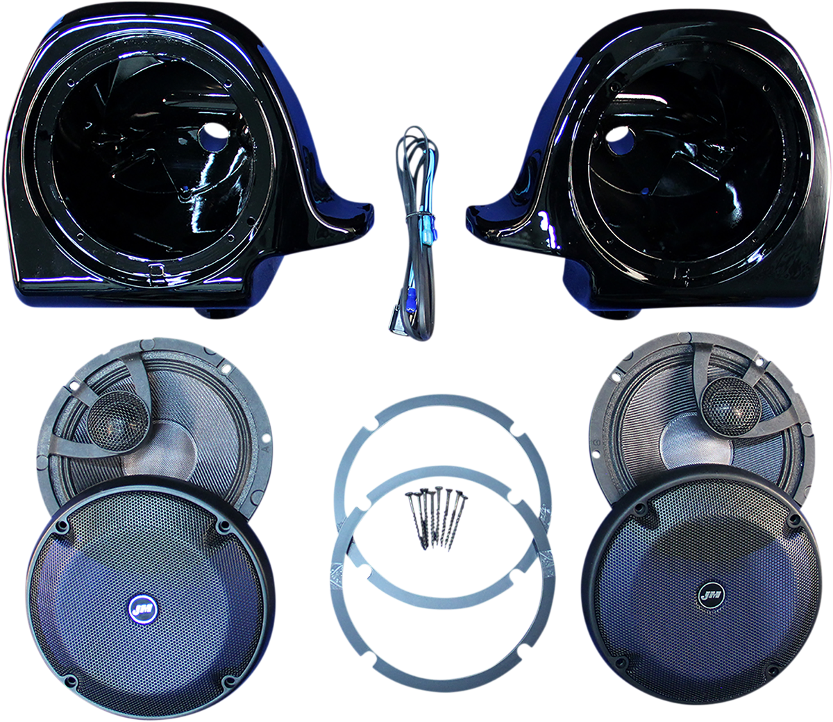 J & M ROKKER® XRP 6.58° Fairing Speaker Kit with Hi-Output PEI Tweeter