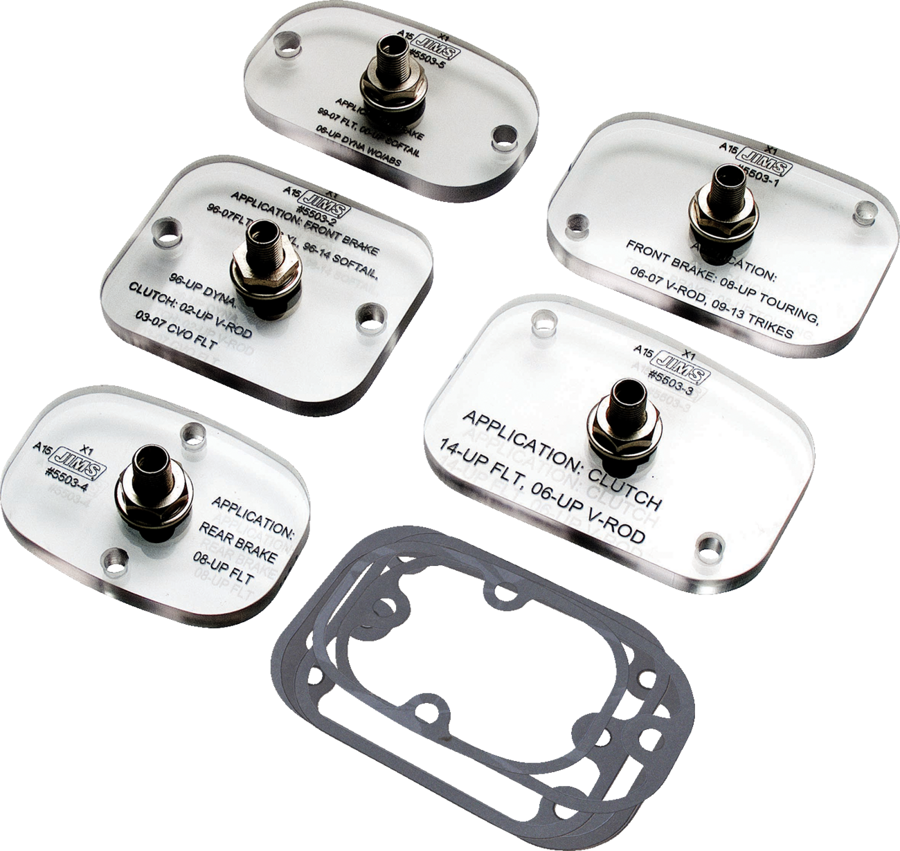 JIMS Master Cylinder Brake Bleeding Solution - Lid Kit / Front Brake 3850-0297