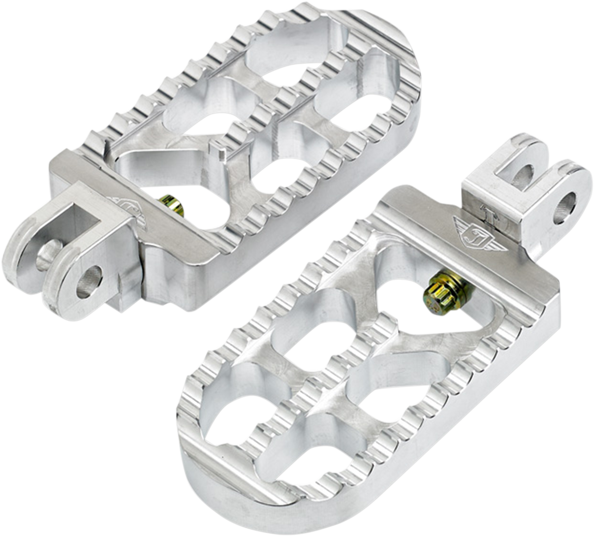 JOKER MACHINE Serrated Foot Pegs - Adjustable Foot Pegs / Serrated / Narrow / Black 1620-1620