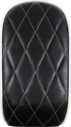 LE PERA Bare Bones Series Pillion Pad — White Piping/Diamond Stitch