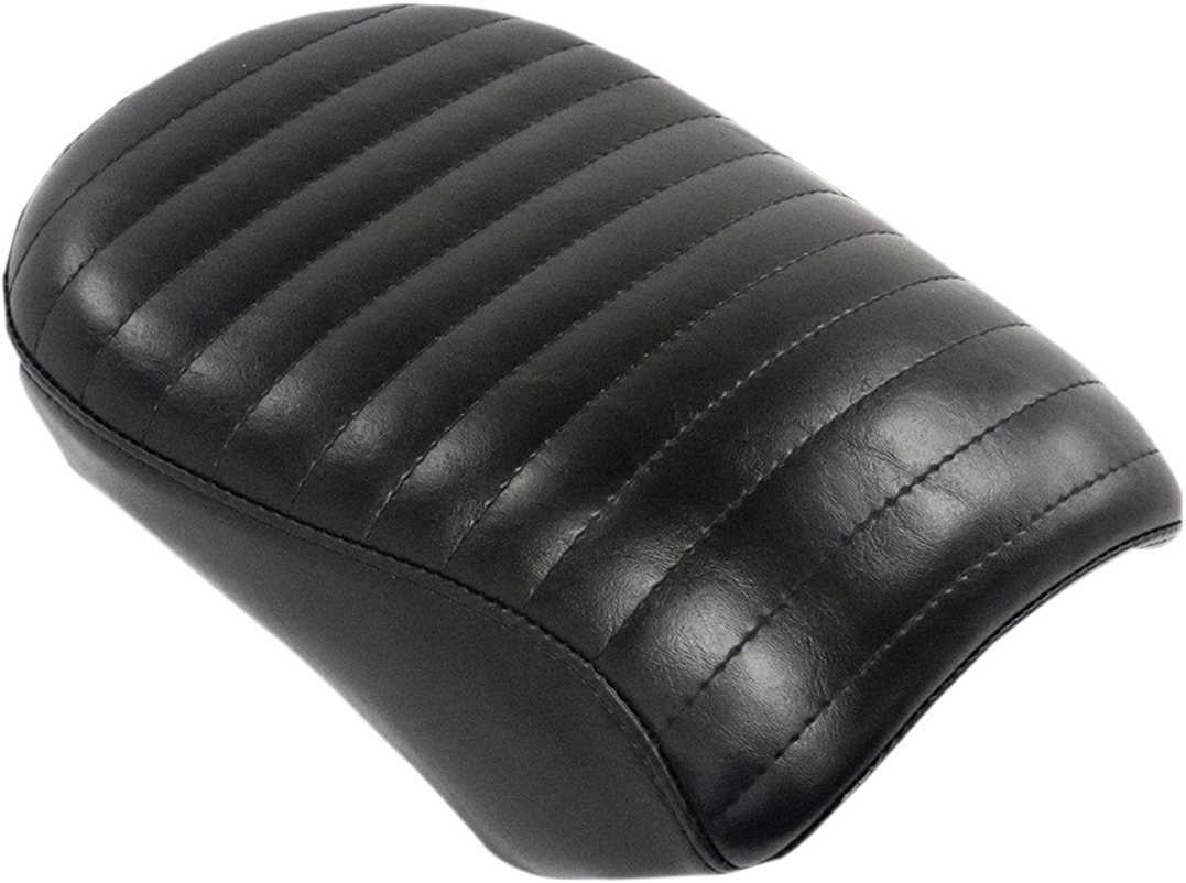 LE PERA Bare Bones Series Pillion Pad — White Piping/Diamond Stitch