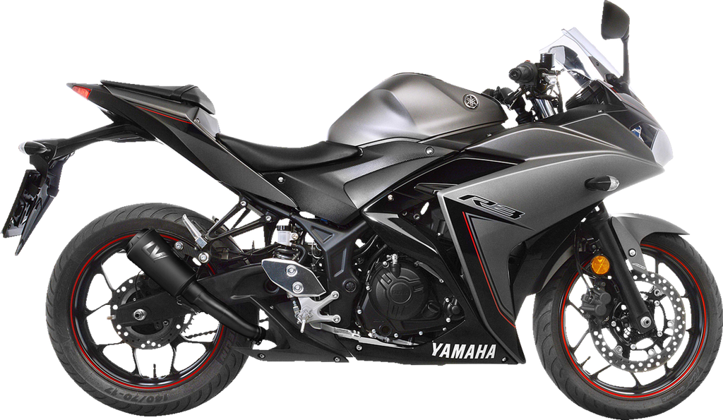 LeoVince LV-10 Slip-On Muffler - Black Stainless Steel - YZF-R3