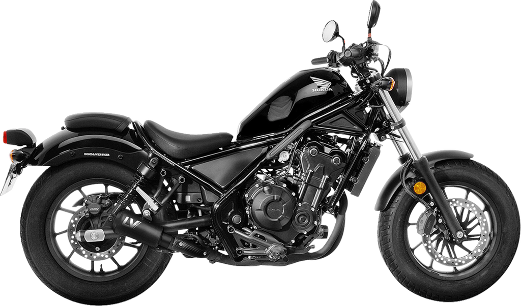 LeoVince LV-10 Slip-On Muffler - Full Black Stainless Steel - Rebel