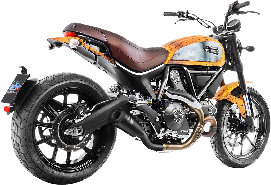 LeoVince LV-10 Slip-On Muffler - Full Black Stainless Steel - Scrambler 800