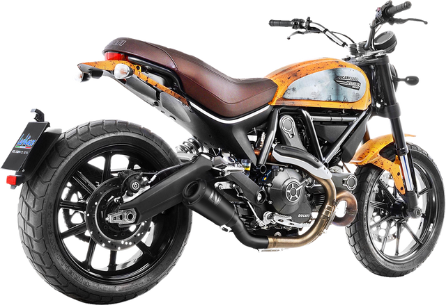 LeoVince LV-10 Slip-On Muffler - Full Black Stainless Steel - Scrambler 800
