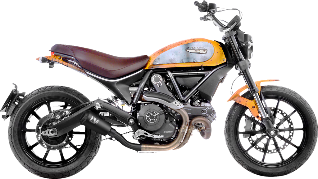 LeoVince LV-10 Slip-On Muffler - Full Black Stainless Steel - Scrambler 800