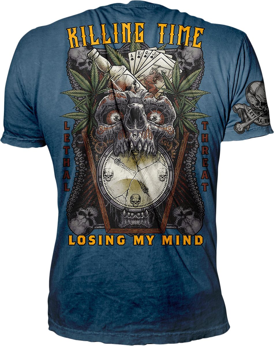 LETHAL THREAT Killing Time T-Shirt - Blue / 2XL 3030-21588