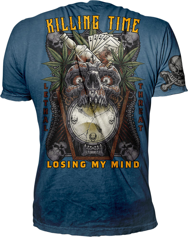 LETHAL THREAT Killing Time T-Shirt - Blue / 2XL 3030-21588