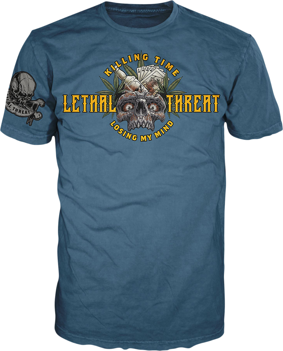 LETHAL THREAT Killing Time T-Shirt - Blue / 2XL 3030-21588