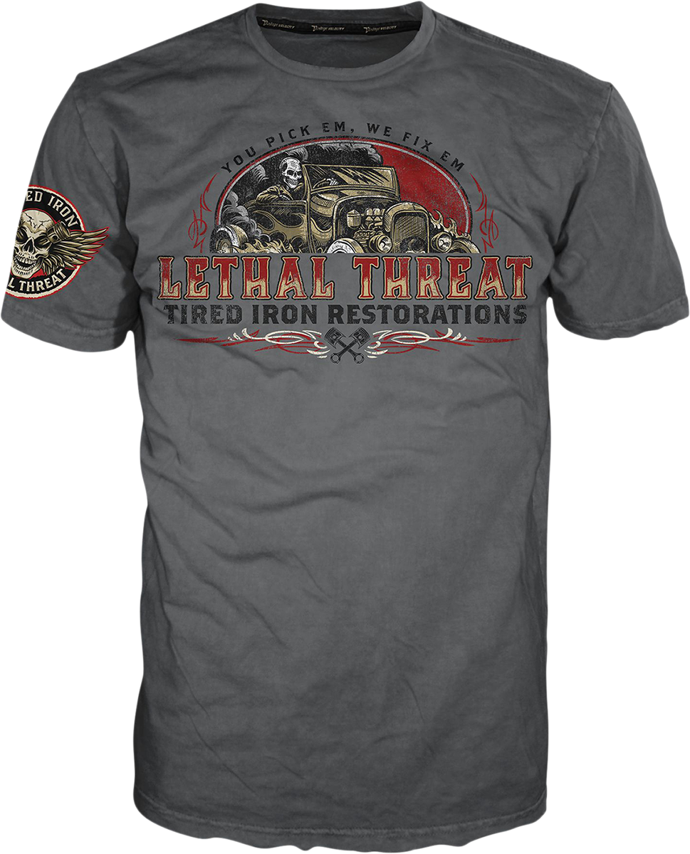 LETHAL THREAT Tired Iron Restorations T-Shirt