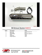 M4 Exhaust 1999-02 Suzuki SV 650 Slip On System – Polished