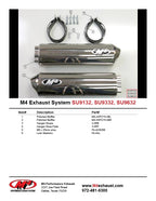 M4 Exhaust 1999-03 Suzuki TL1000R Bolt On – Dual Polished