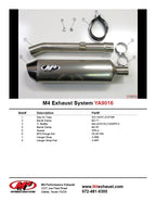 M4 Exhaust 2001-05 Yamaha FZ1 Slip On – Titanium