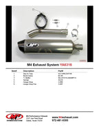 M4 Exhaust 2003-05 Yamaha R6 – 2006-10 YZF R6S Slip On – Titanium