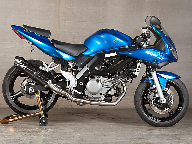 M4 Exhaust 2003-10 Suzuki SV 650 Slip On System – Carbon