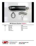 M4 Exhaust 2003-10 Suzuki SV 650 Slip On System – Carbon