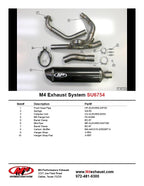 M4 Exhaust 2004-10 Suzuki SV 650 Full System – Carbon