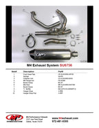 M4 Exhaust 2004-10 Suzuki SV 650 Full System – Titanium