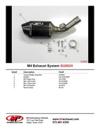 M4 Exhaust 2006-07 Suzuki GSXR 600/750 Slayer Slip On – Carbon