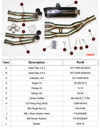 M4 Exhaust 2006-2020 Yamaha R6 Full System X96 Carbon