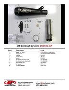 M4 Exhaust 2007-08 Suzuki GSXR 1000 GP Slip On – Black
