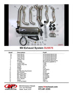 M4 Exhaust 2007-08 Suzuki GSXR 1000 Race Full System – Titanium