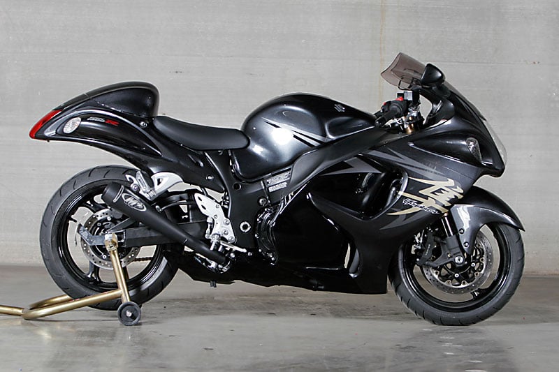 M4 Exhaust 2008-2020 Suzuki Hayabusa Slip-On Dual Drag Black