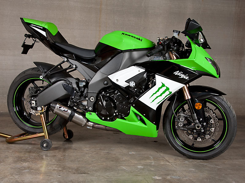 M4 Exhaust 2008 Kawasaki ZX10R Slayer Slip On System – Titanium